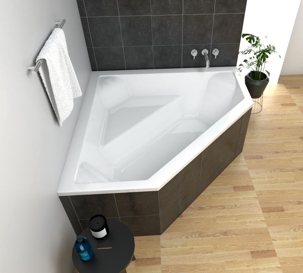 ECOLAM Baignoire d'angle IRMA 140 x 140cm + support Image du produit 