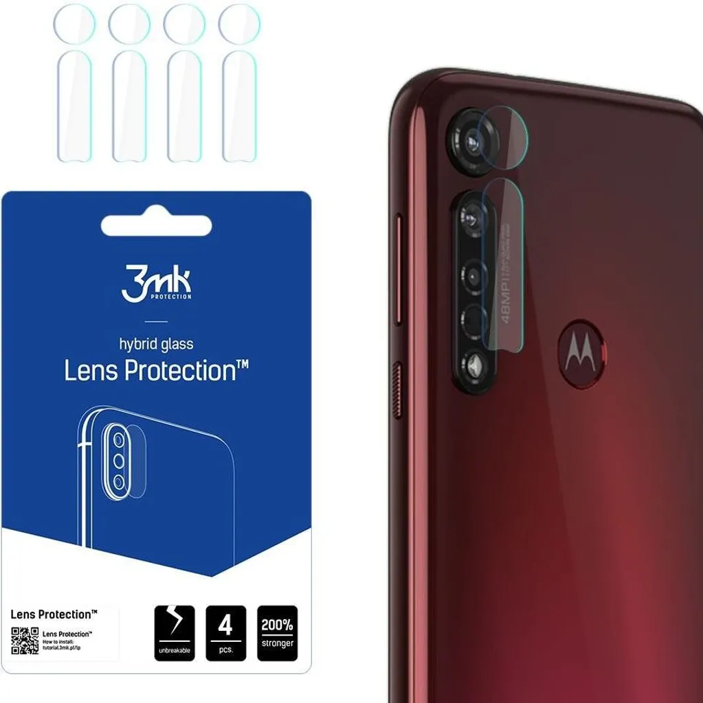 3mk Hybrid Glass Motorola Moto G8 Plus Protezione Obiettivo 0,16mm 6H