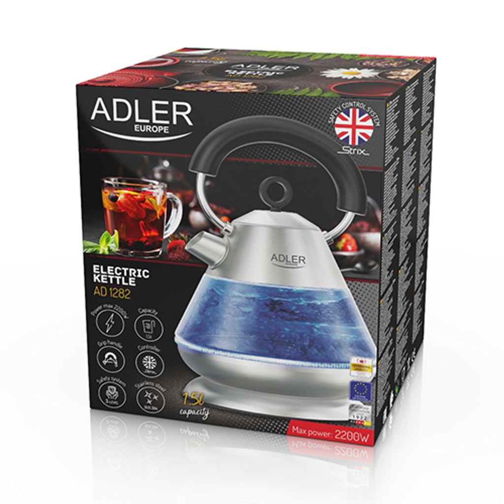 Adler AD 1282 Bouilloire électrique en verre 1,5 litre, Image du produit 