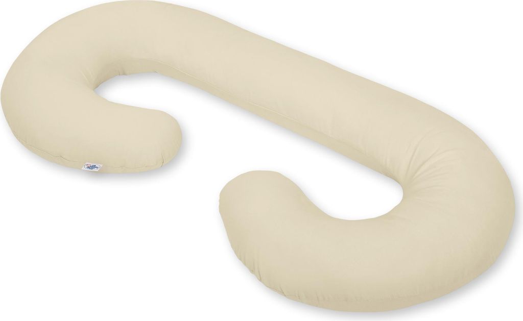 Schwangerschaftskissen Typ C Kissen mit abnehmbarem Bezug für Schwangere, zum Stillen - Beige