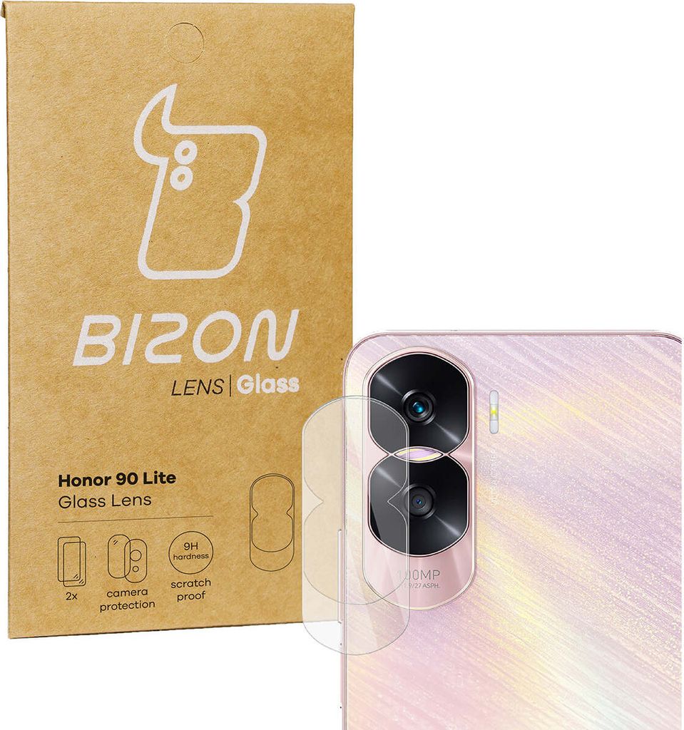 Bizon Glaslinse für Honor 90 Lite, 2 Stück