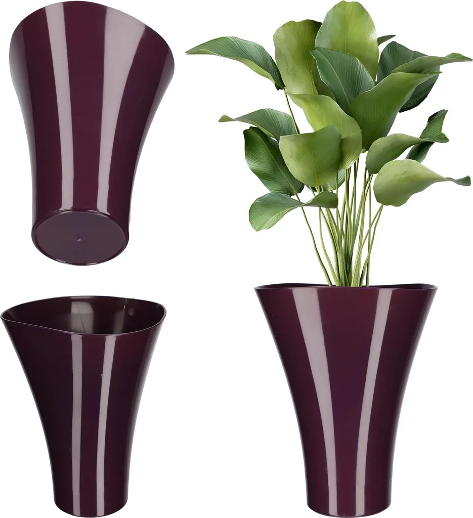 Cache-pot pour fleurs décoration salon - Pot de fleurs Taille M Violet chic