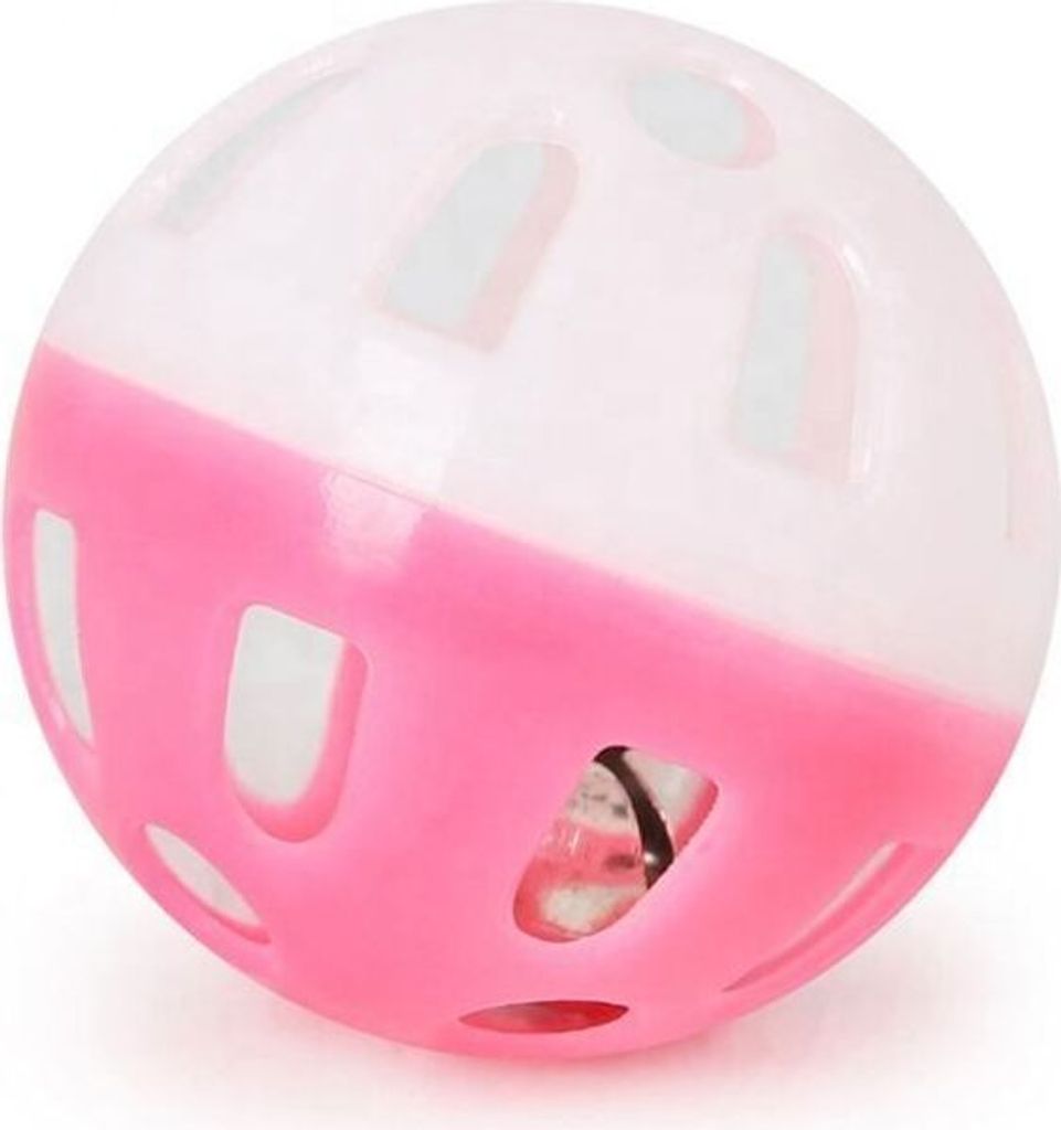 Plastikball für Katzen mit Klingel 4 cm Rosa