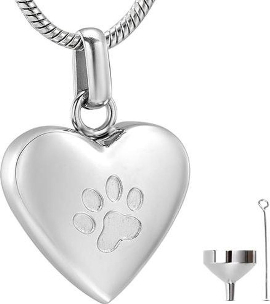 Luxe Asche-Hänger mit Kette (55 cm) für Asche, Haare oder Parfum - Gedenkschmuck für Haustiere und Menschen