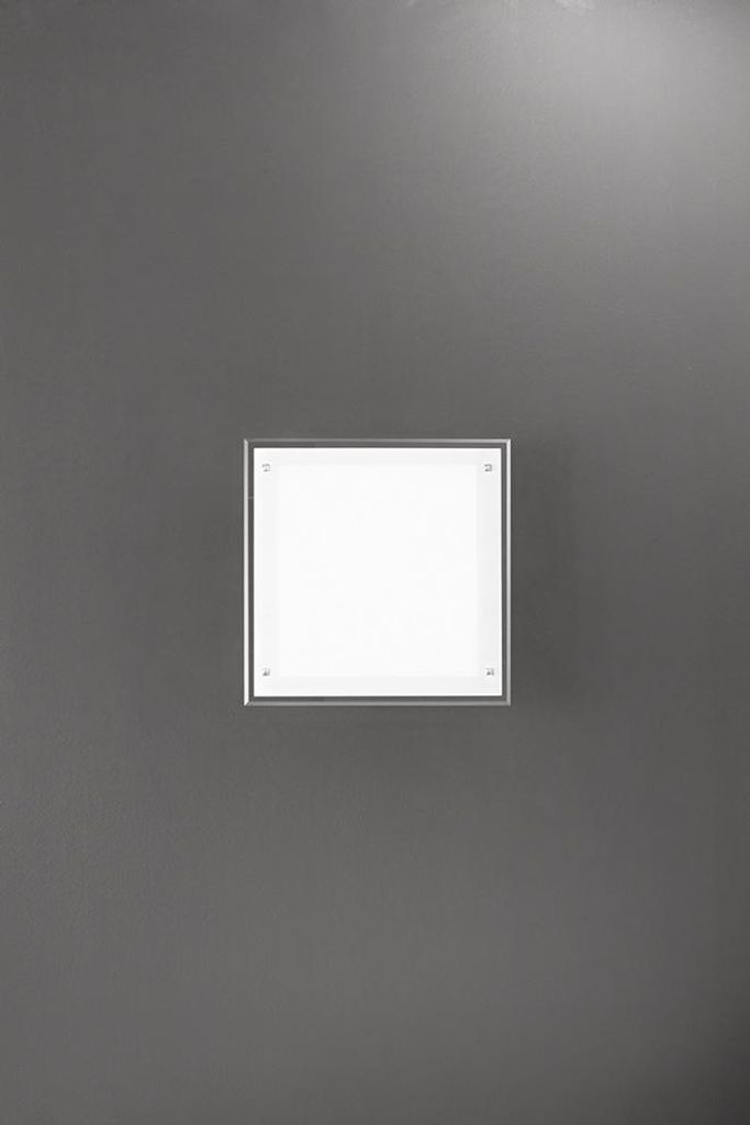 Quadratische LED-Deckenleuchte aus weißem Glas, 30 W, CCT verstellbar, 42,5x42,5 cm, modernes Design - Perenz