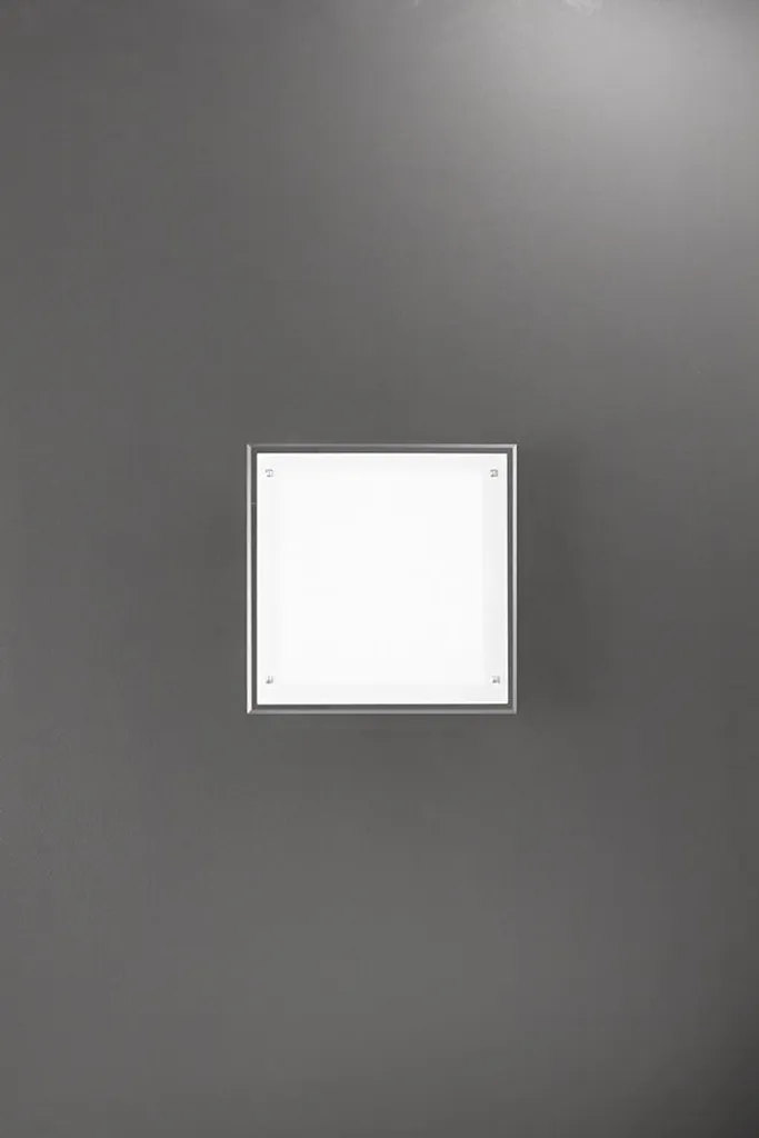 Plafonnier 30W LED CCT Réglable 42,5cm en Aluminium et Verre Blanc