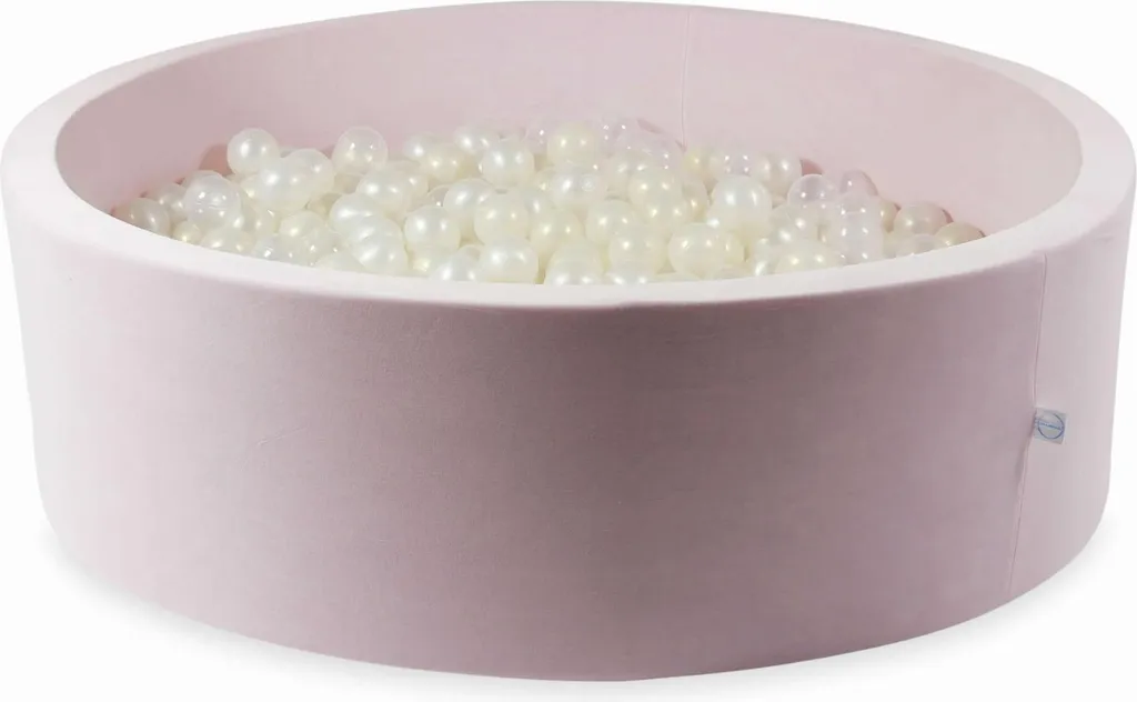 Piscine sèche 130x40 Velvet Soft Rose clair avec 700 balles de jeu