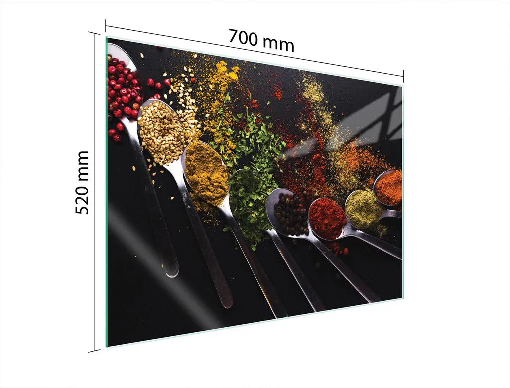 Coprifornelli Vetro Temperato 70x52 Levi Spezie - Protezione Design