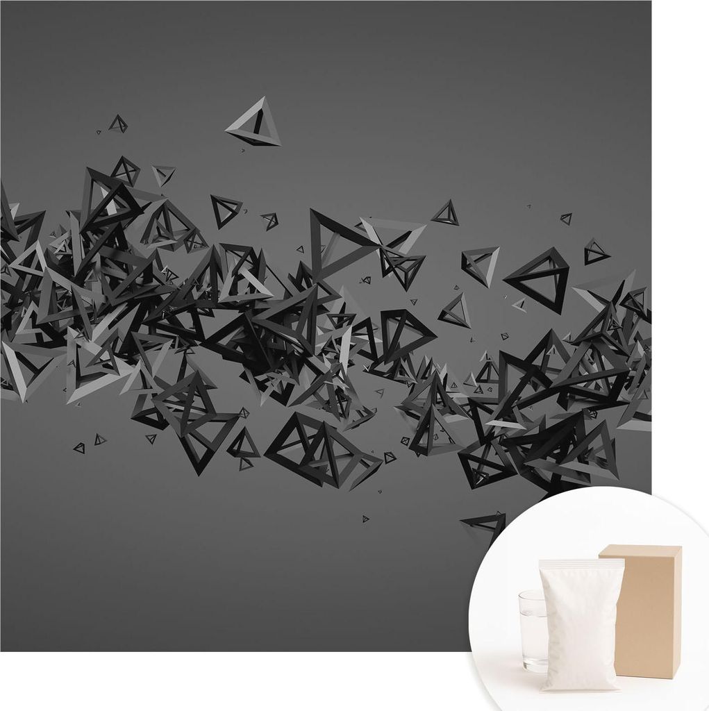 Fototapete - Wandbilder für Wohnzimmer - 250x250 cm - Dekorative Wandfolie - Modernes Design für Wanddekoration - Tapeten für Innenräume - Geom...