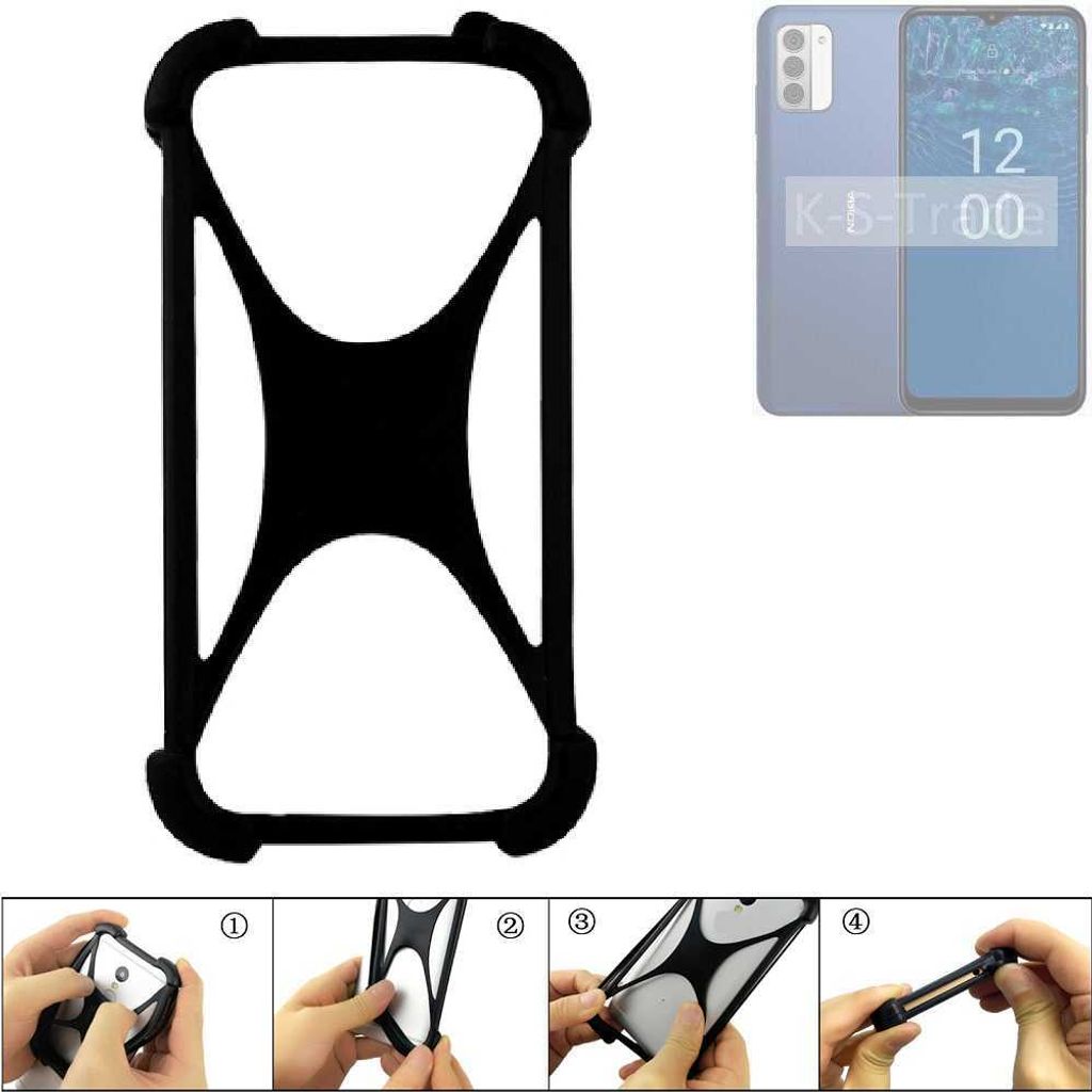K-S-Trade Handy-Hülle Schutz-Hülle kompatibel mit Nokia G310 5G Silikon Bumper TPU Softcase Smartphone Stoßschutz, schwarz