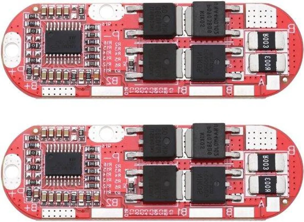 Protection BMS 4S 18650 Lithium 20A compacte rouge - Module 55x18 mm