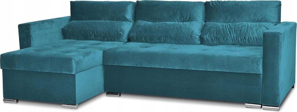 Family Meble Ecksofa Varius Schlafsofa Freistehendes Ausklappbares Loungesofa Bequemes Ecksofa zum Entspannen Für Wohnzimmer Schlafzimmer (Royal 19)