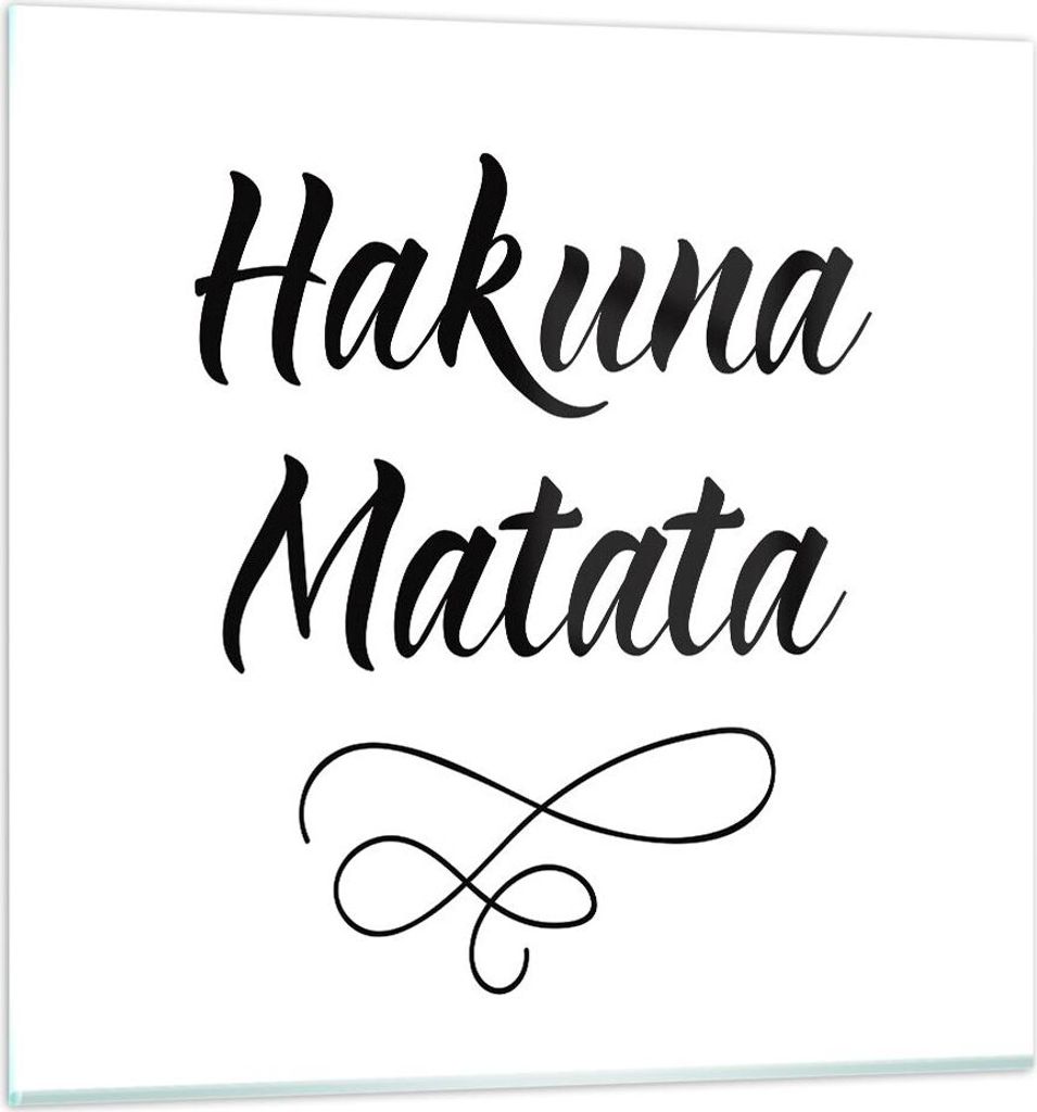 Bilder auf glas - Einteilig - Hakuna Mama Maxim - 50x50cm - Glasbilder - Wandbilder - Bilder - zum Aufhängen bereit - Wanddekoration aus Glas - Gl...
