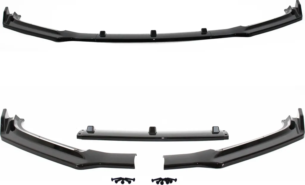 Spoiler avant lame de pare-chocs noir brillant 3 pièces pour Audi A4 B9