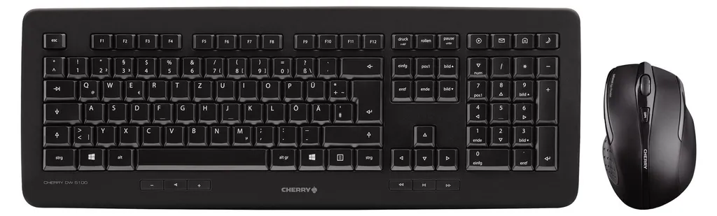 Pack Clavier Souris Sans Fil Cherry DW 5100 avec Pavé Numérique Entier