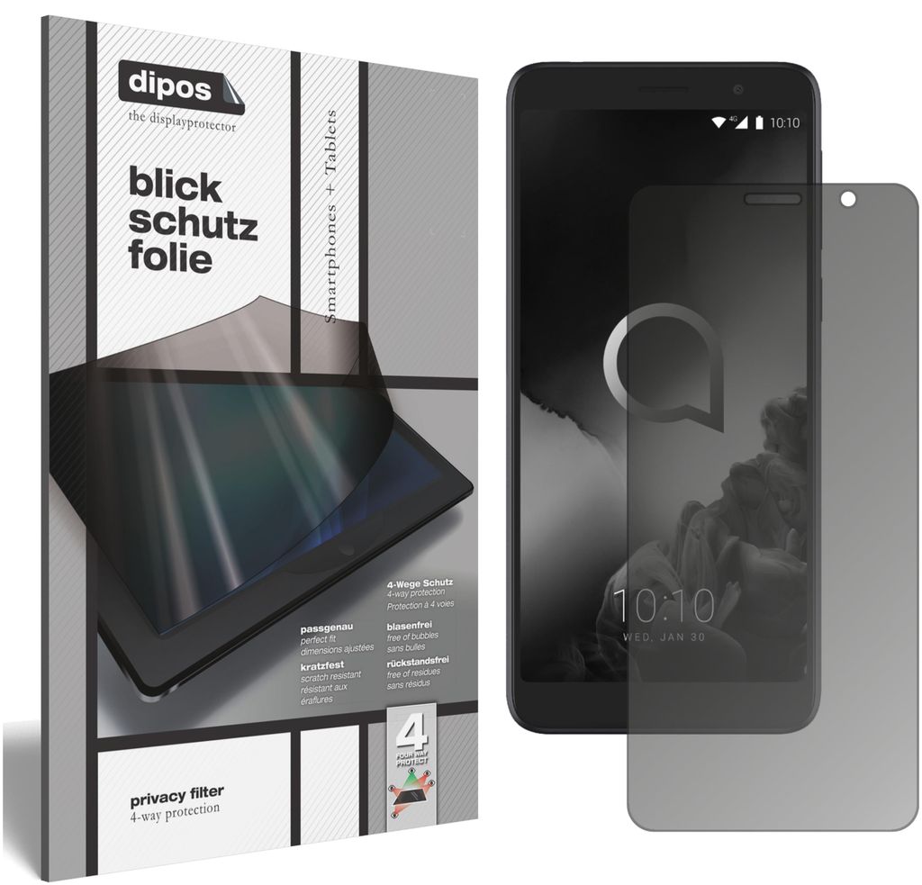 Alcatel 1X (2019) Blickschutzfolie matt Schutzfolie Folie Produktbild 
