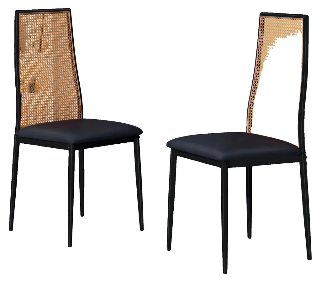 Chaise de repas moderne A1-Noir idéale pour aménager un salon élégant