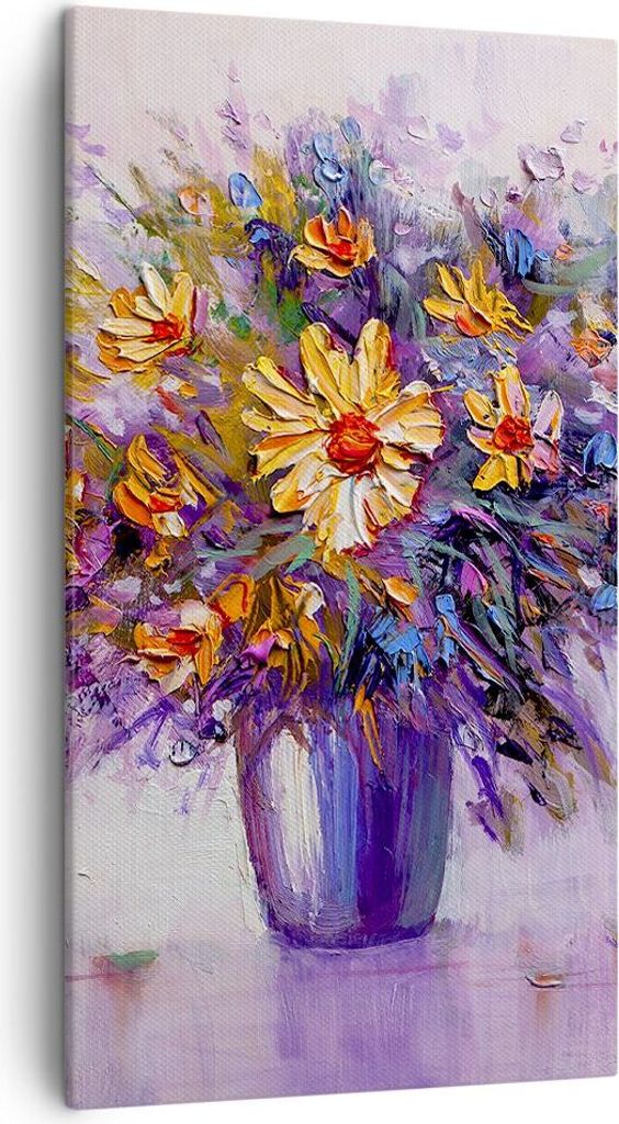 Bild auf Leinwand - Leinwandbild - Blumen Vase - 45x80cm - Produktbild 