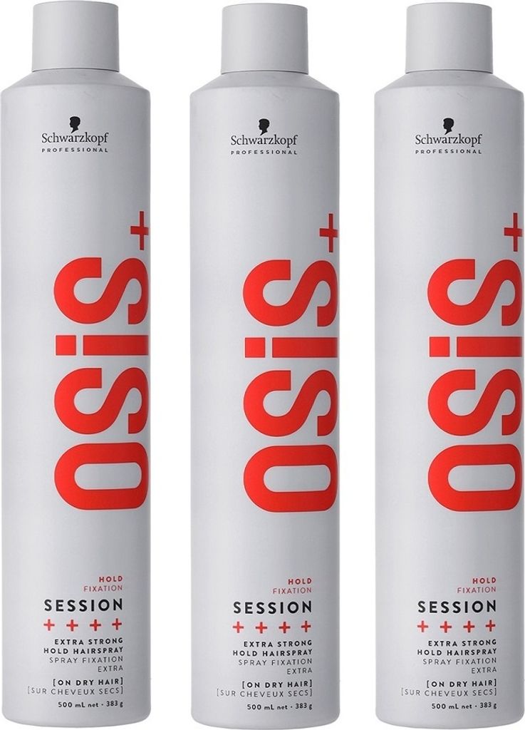 Schwarzkopf OSiS+ Session extreme Hold Hairspray 3x500ml