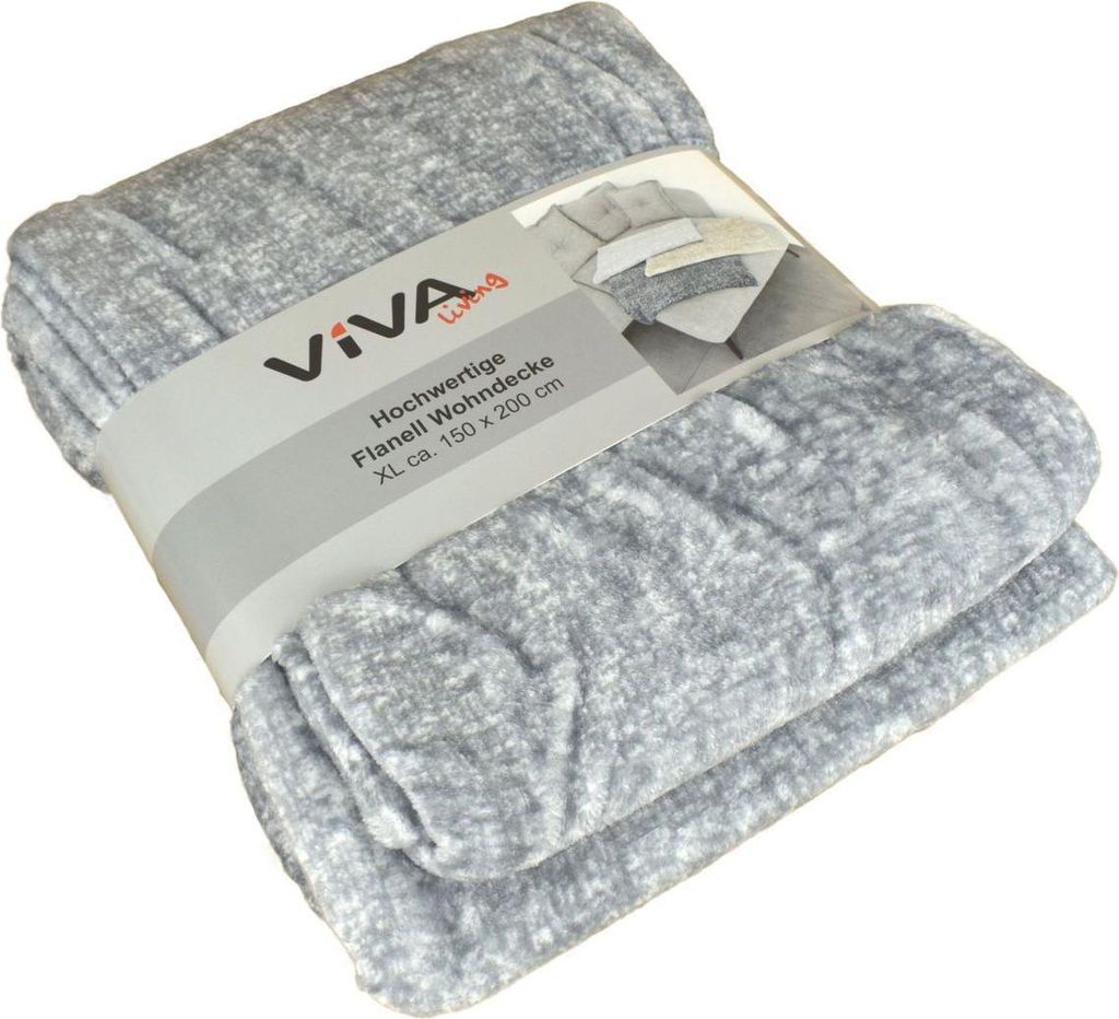 Kuscheldecke Flanell XL ca. 150x200 cm meliert 3 Farben Produktbild 