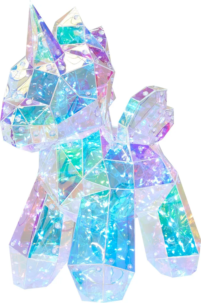 Lampe Décorative Licorne LED Multicolore avec Effet Holographique USB