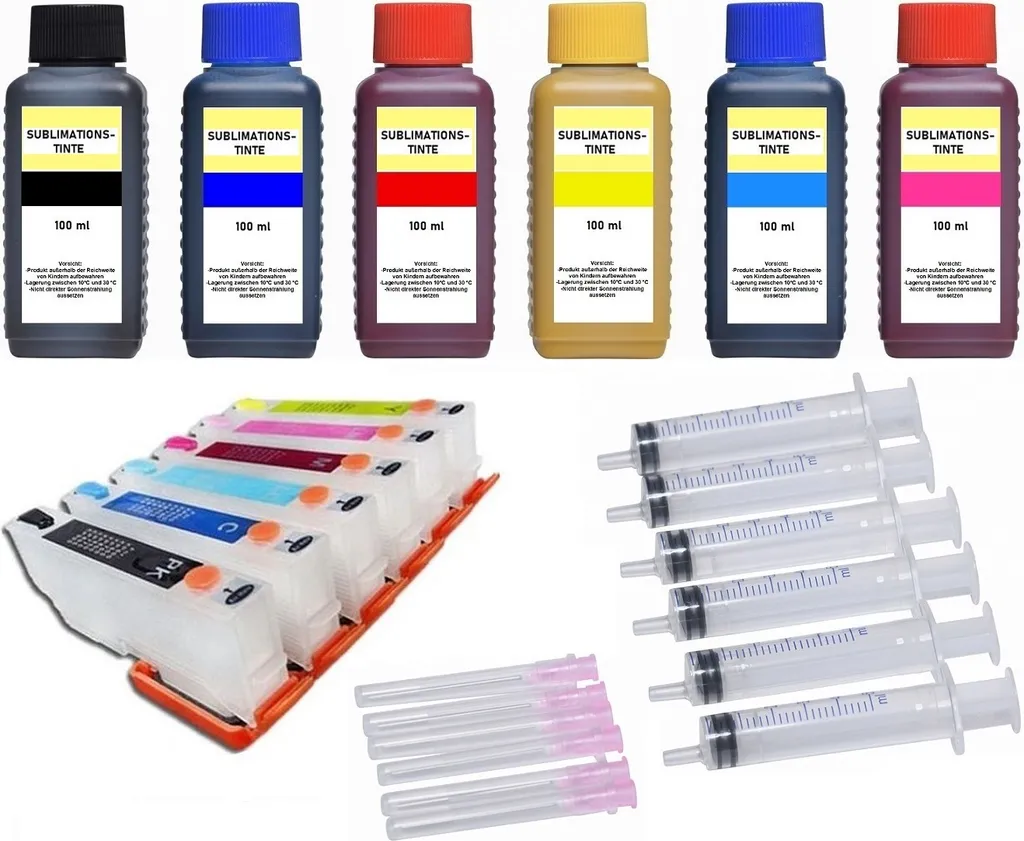 Kit de Recharge Encre Sublimation pour Epson T24 XL Expression Photo XP