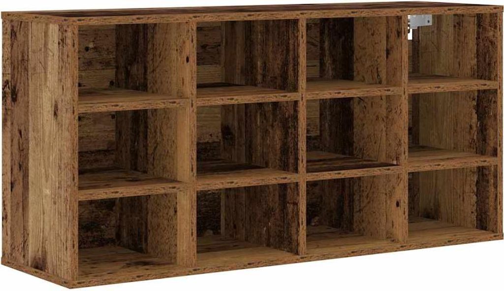 Schuhschrank mit Regal Altholz 103 x 30 x 51 cm Holzwerkstoff