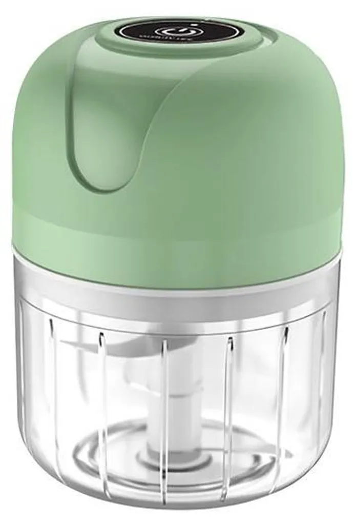 Mini coupe-légumes électrique sans fil blanc : hachoir multifonction 250ml