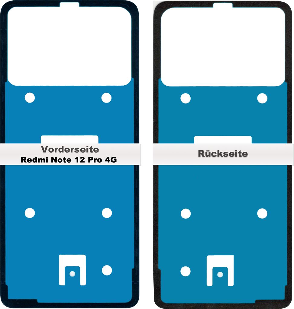 Redmi Note 12 Pro 4G Akkudeckel Klebefolie Rahmen Kleber Dichtung Backcover Adhesive Glue