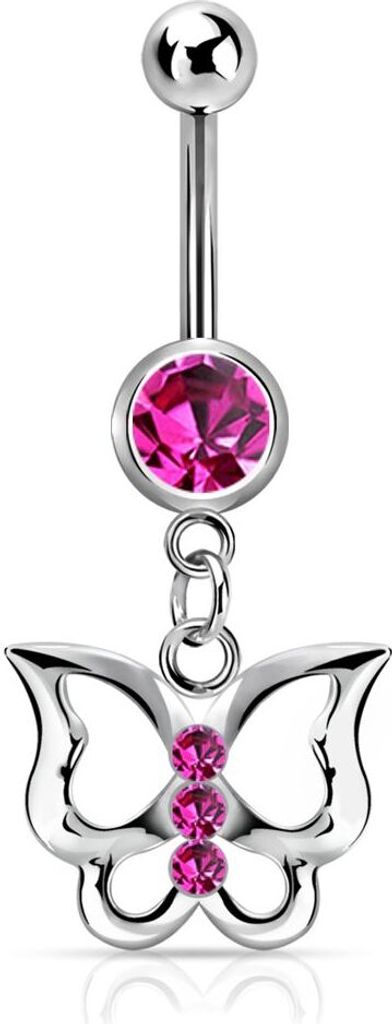 Bauchnabelpiercing Schmetterling Butterfly Zirkonia Produktbild 