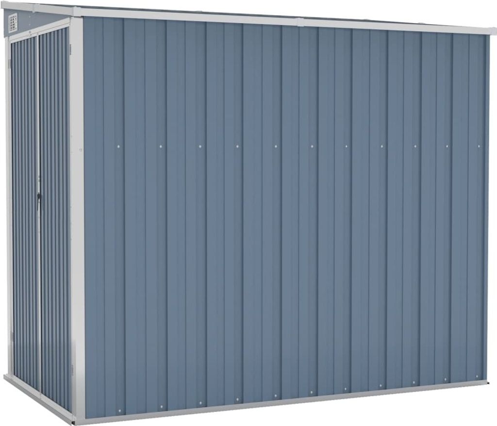 Anbauschuppen Grau 118x194x178 cm Verzinkter Stahl Produktbild 