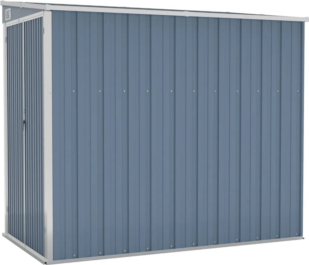 Abri de rangement gris pour outils de jardin 118x194x178 cm