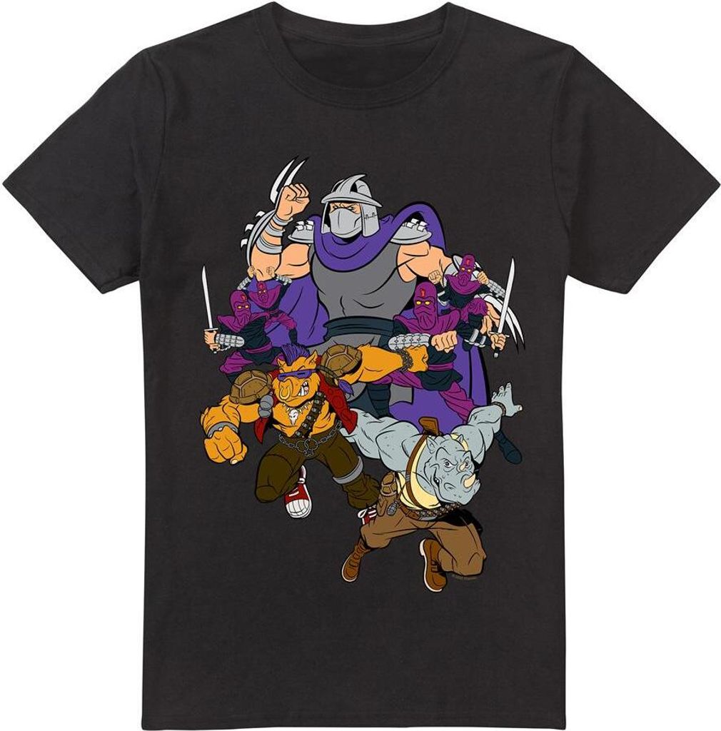 Teenage Mutant Ninja Turtles - "Shredder And Foot Clan" T-Shirt für Herren TV6678 (L) (Schwarz)