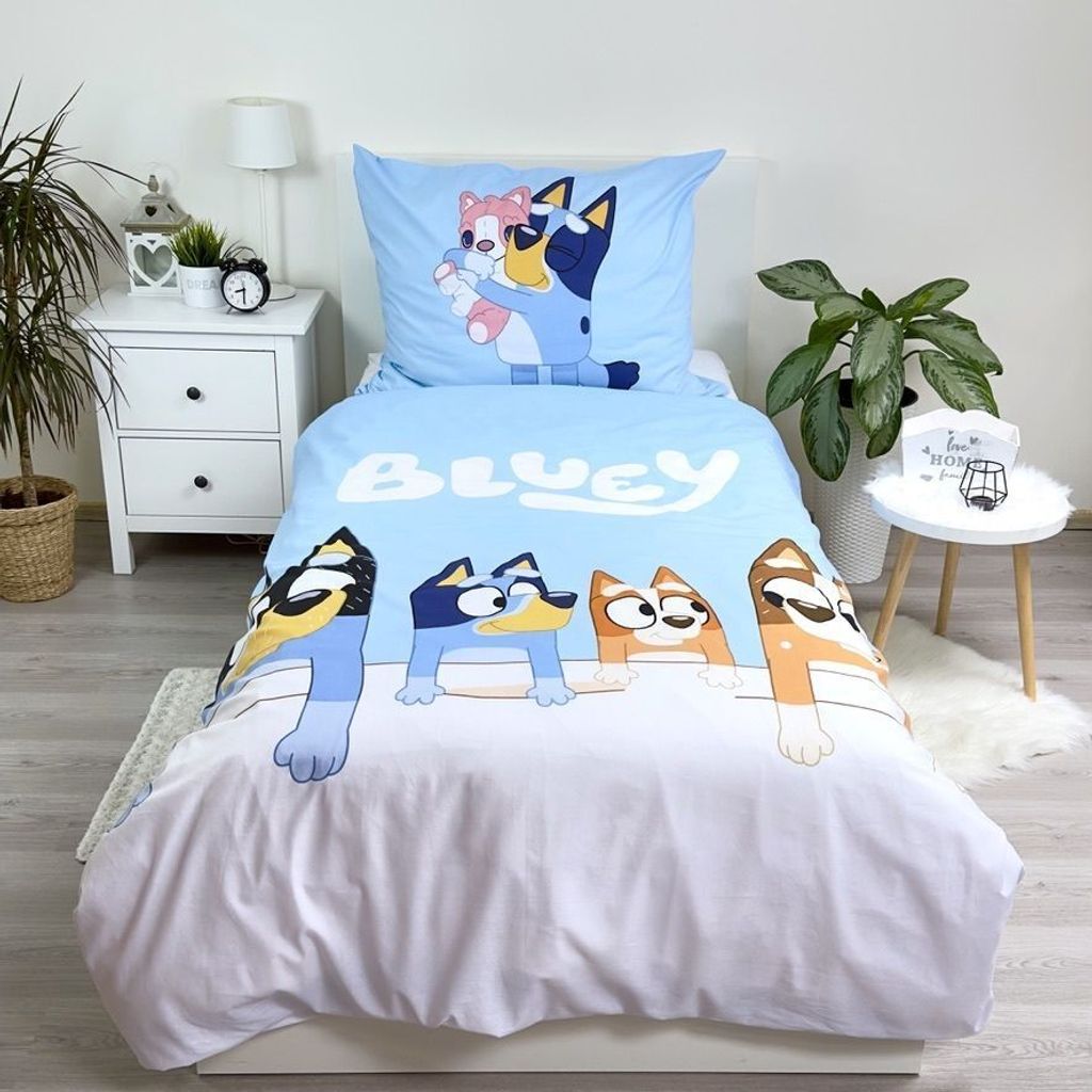 Kinderbettwäsche Bluey Bingo Bandit Chilli Hunde Familie Produktbild 2