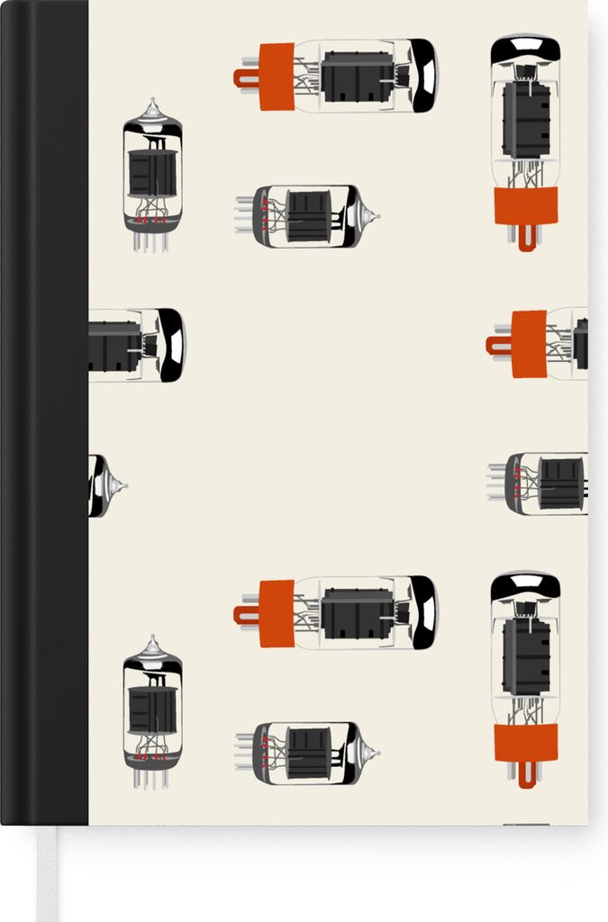 MuchoWow Notizbuch Tagebuch Haushaltsbuch Notebook A5 Vintage - Lampe - Muster - Notizblock - Notizheft - Notebook - Schreibblock - Papier