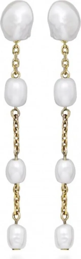 Boucles d'oreilles perles dorées SC514 : élégance sans irritation du lobe