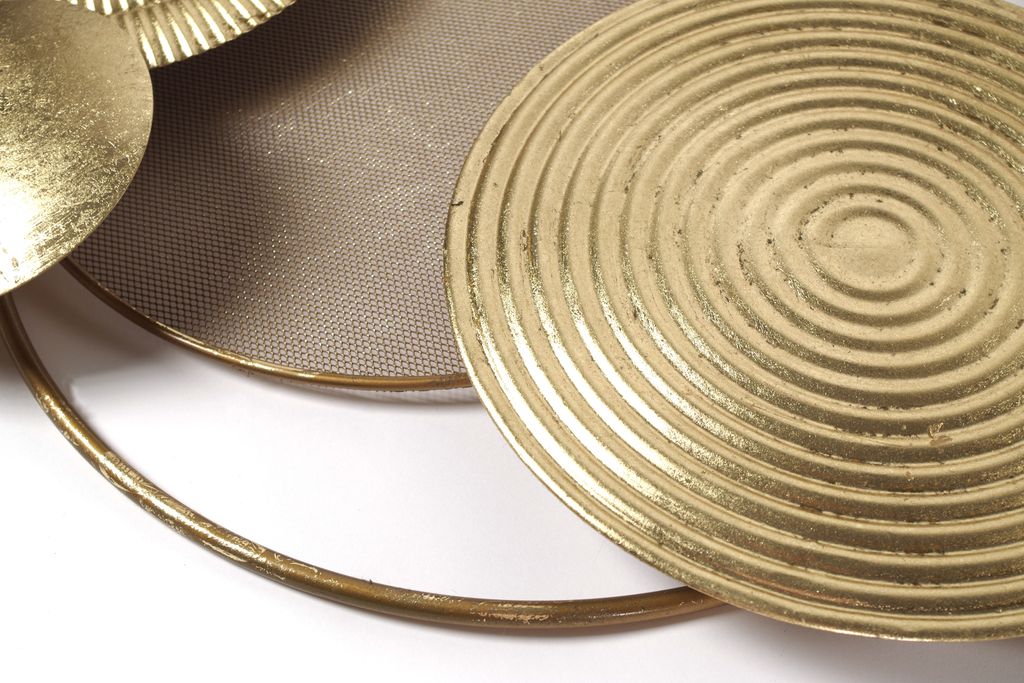 Kobolo Wandbild Wanddeko Metallbild 3D - GOLDEN - aus Produktbild 7