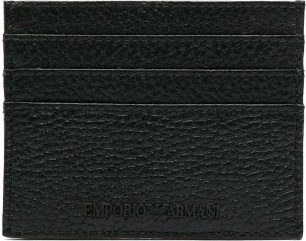 Porte-cartes de Visite Professionnel Emporio Armani Noir Ultra Plat