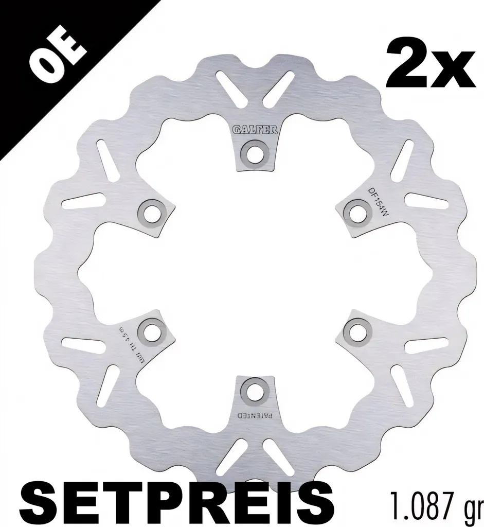 Paire de Disques de Frein WAVE Avant 280mm pour Kawasaki GPZ 900 R Ninja