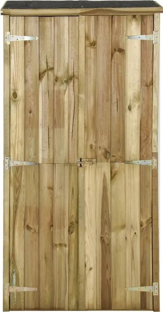 Abri de Jardin en Bois de Pin Durable 85x48x177 cm avec Toit Bitumé État