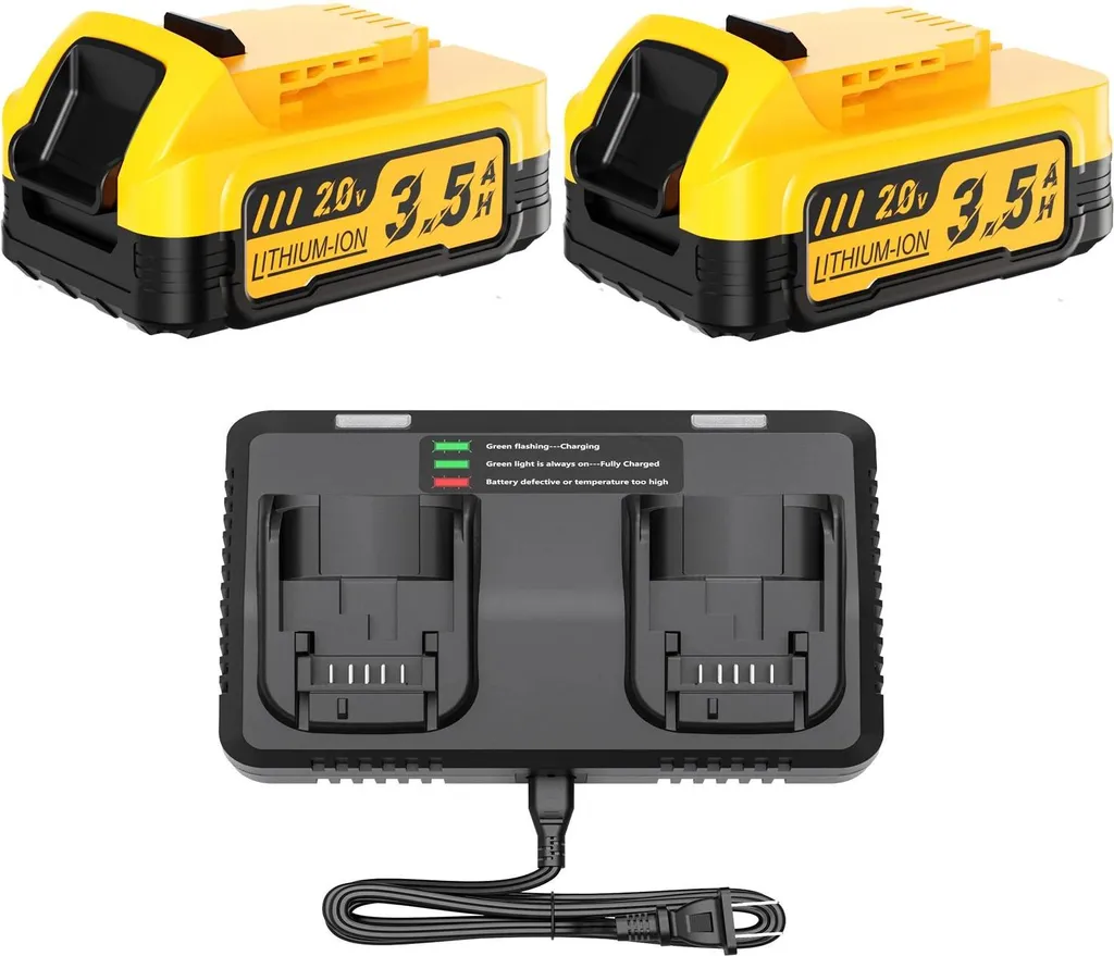 Batterie pour outils DCBP034 3500mAh compatible avec le chargeur 2BAT-6A