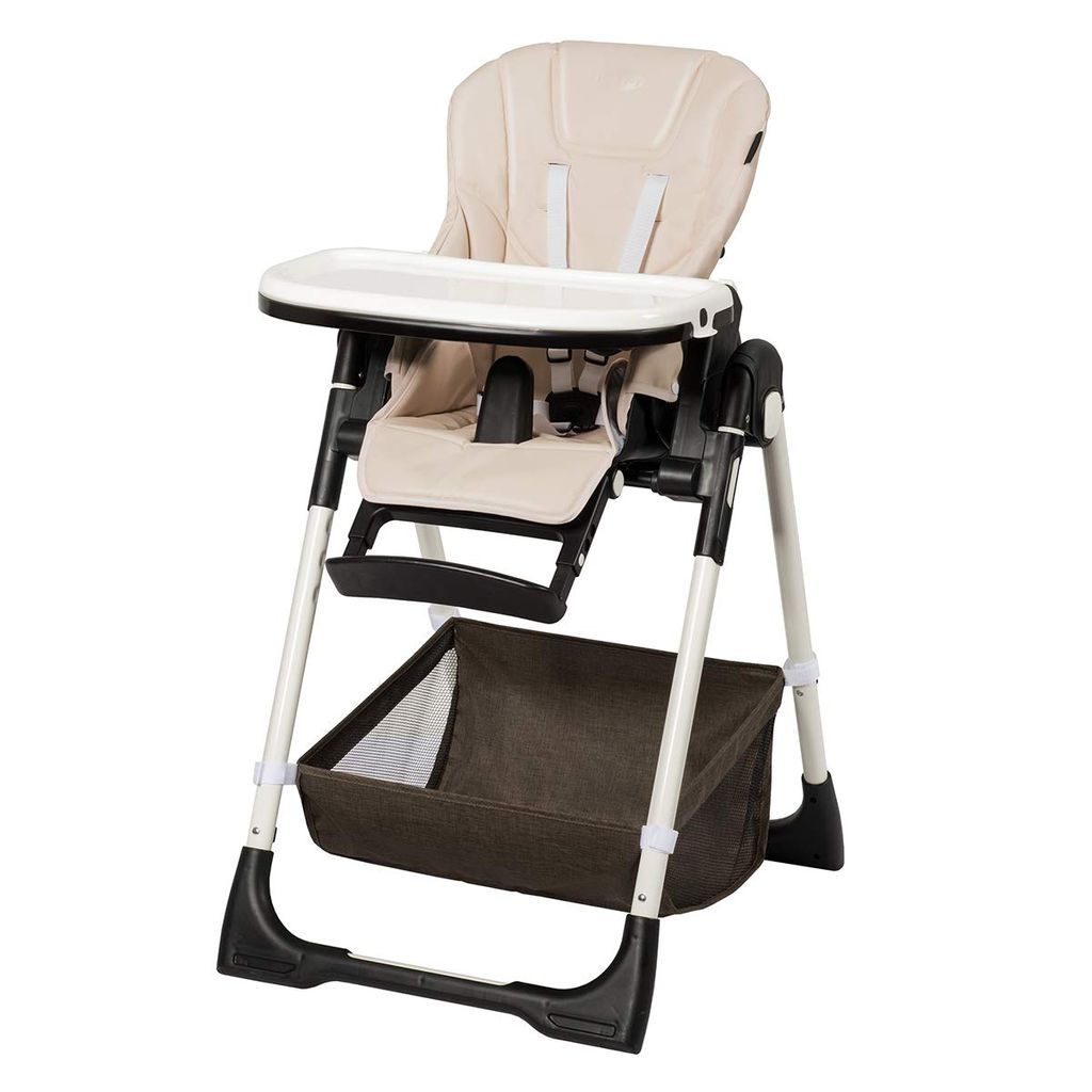 Hochstuhl für Babys Klappbarer Babystuhl Höhenverstellbar mit Sicherheitsgurt Tablett