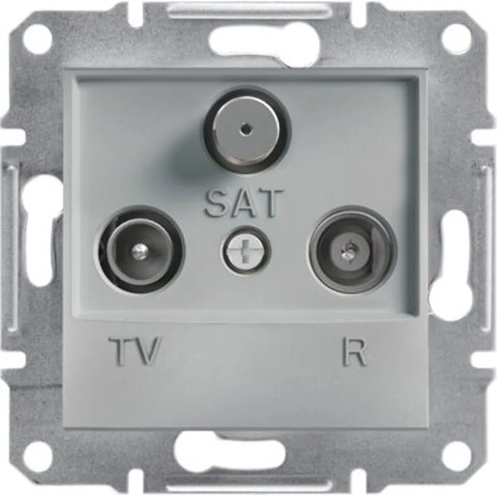 Prise TV SAT Radio Schneider Asfora EPH3500161 en Aluminium Moderne