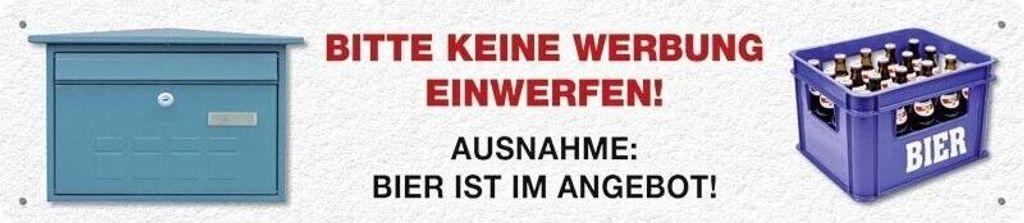 Bitte keine Werbung, Blechschild, Straßenschild 46x10 cm, STR 168