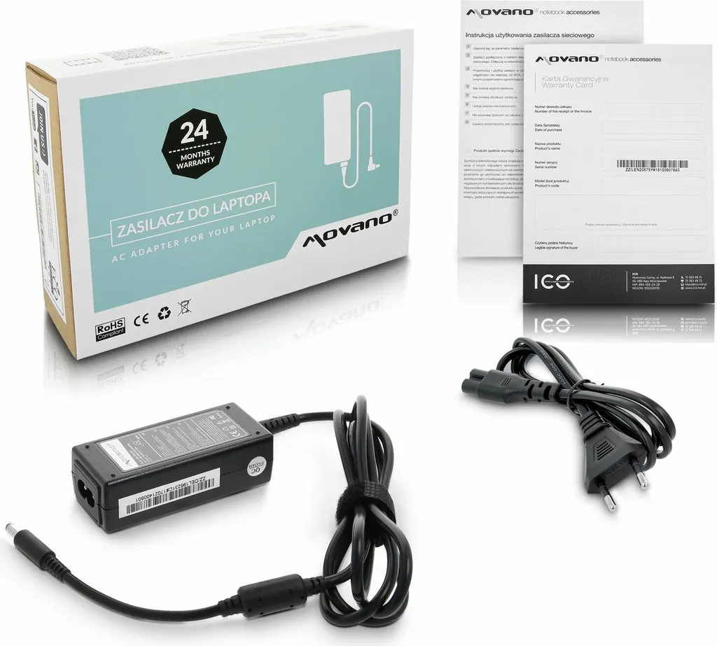 Caricabatterie per Dell 19,5 V 2,31 A 45 W 4,5 x 3,0 mm pin