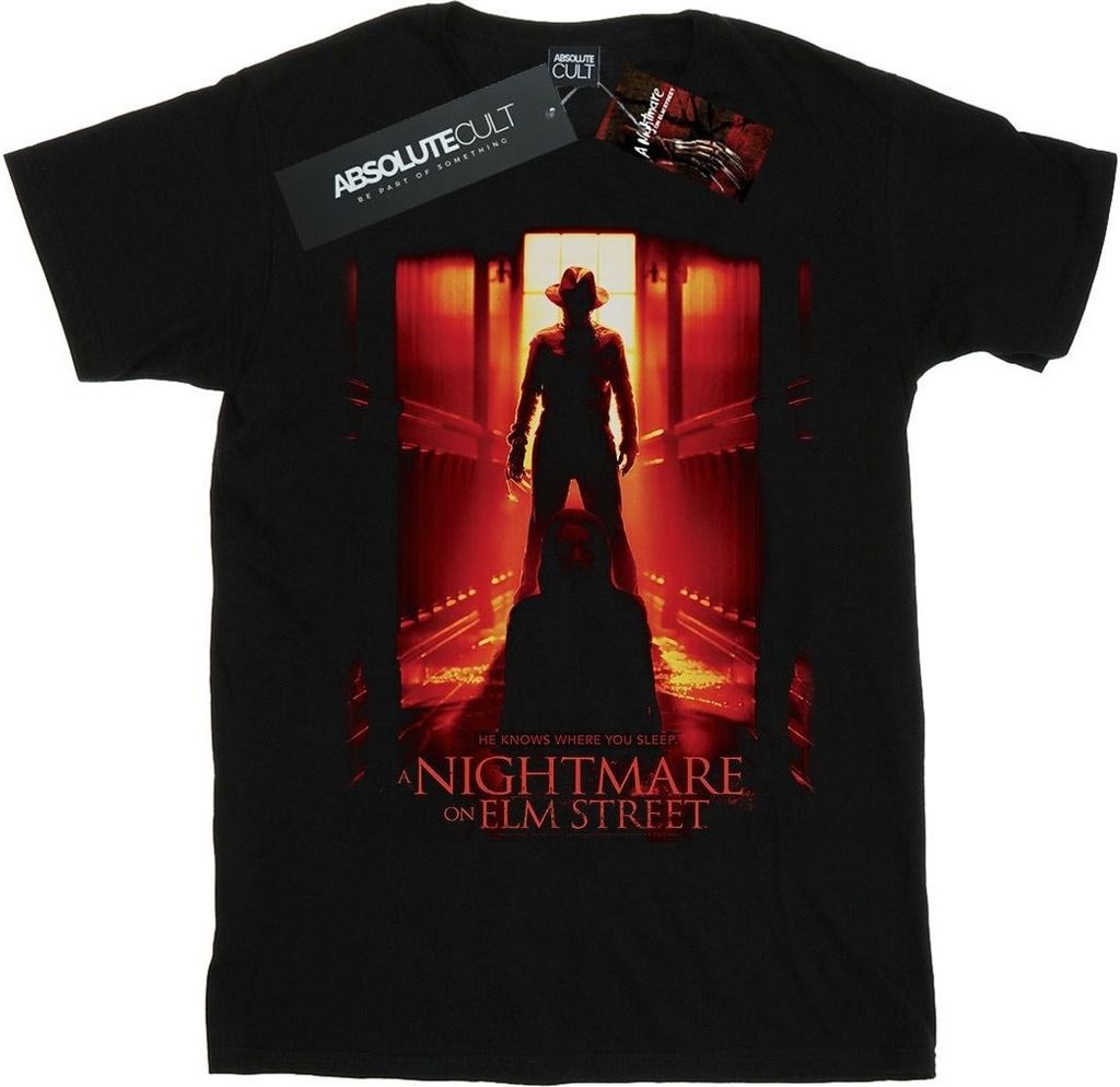A Nightmare On Elm Street - "He Knows Where You Sleep" T-Shirt für Damen BI42132 (4XL) (Schwarz)