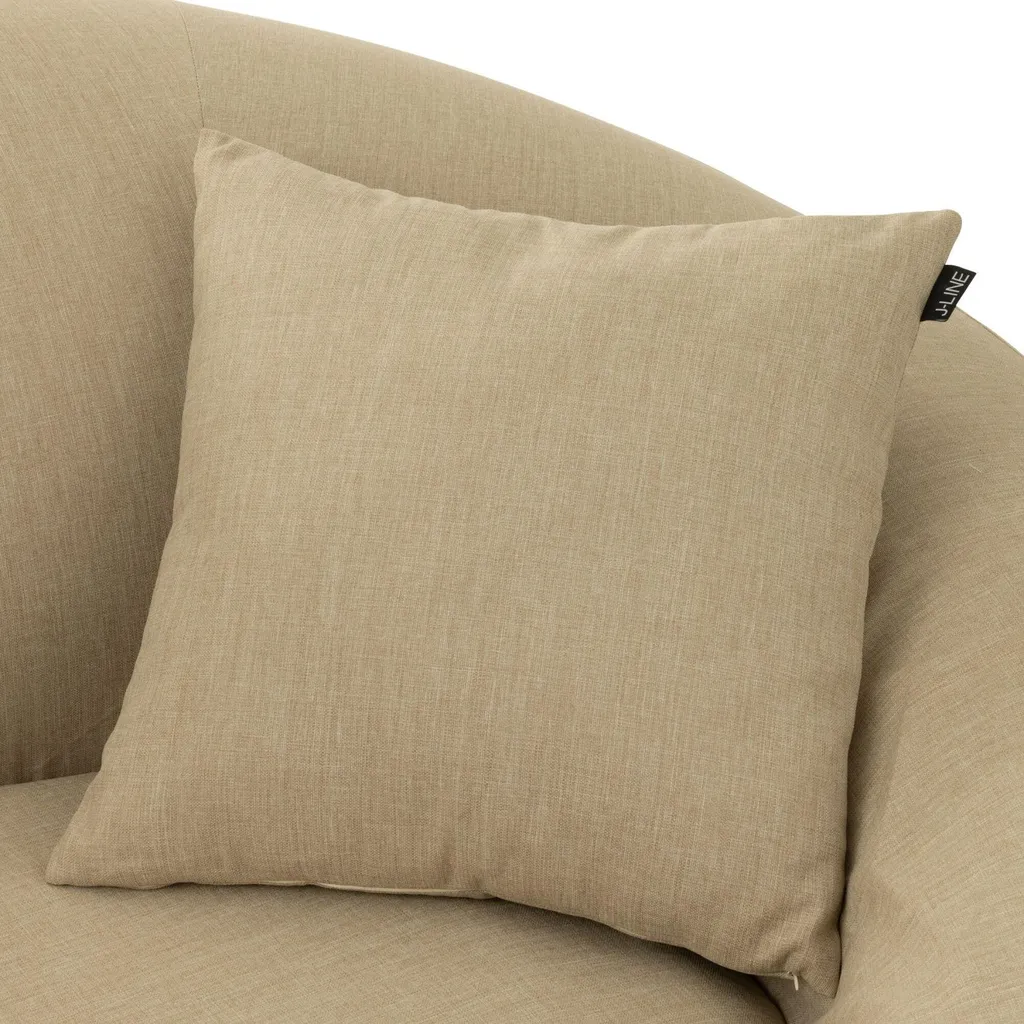 Coussin de Jardin Beige J-Line en Polypropylène pour Mobilier de Terrasse - 6