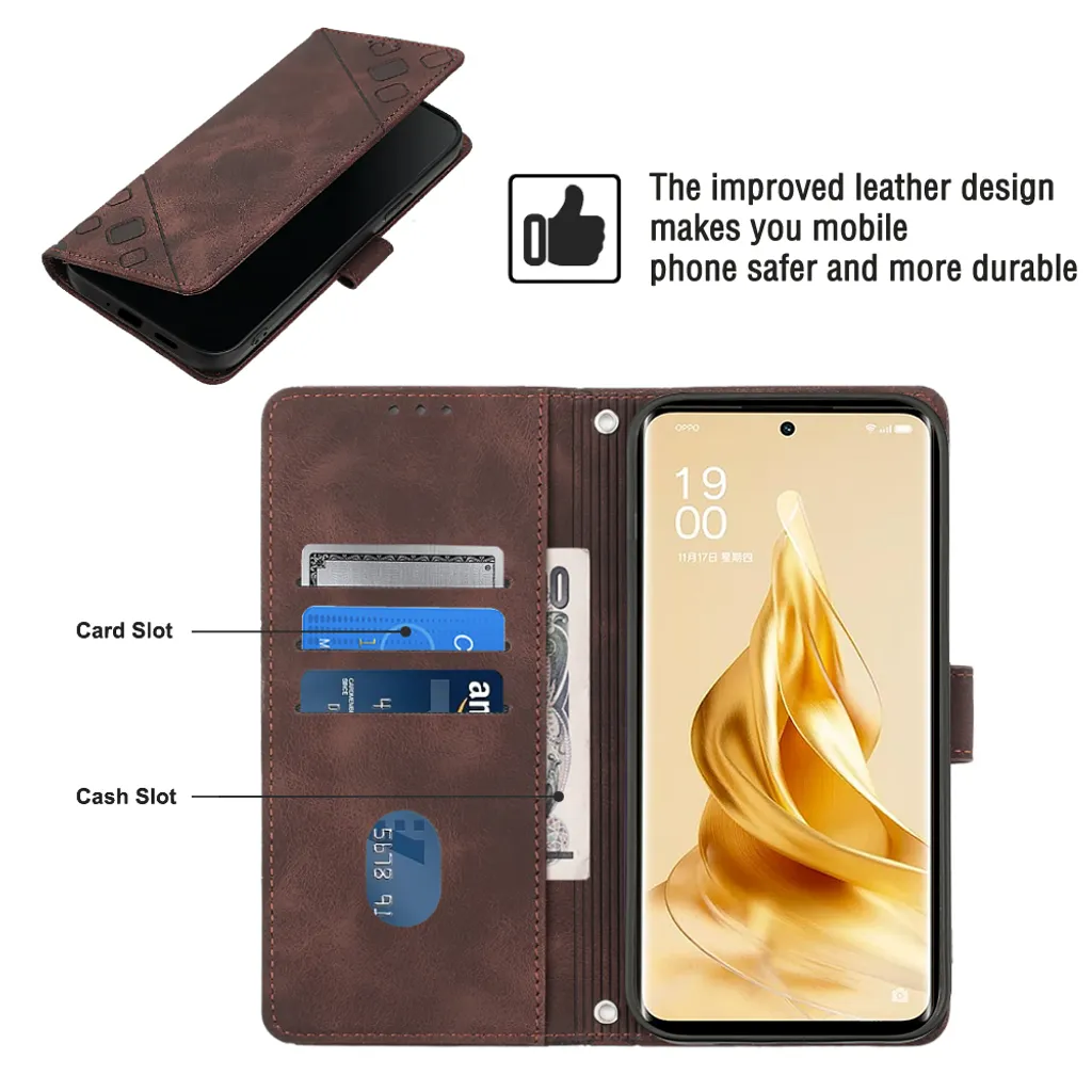 Cover per Oppo A3 4G/5G Custodia Portafoglio[Blocco RFID