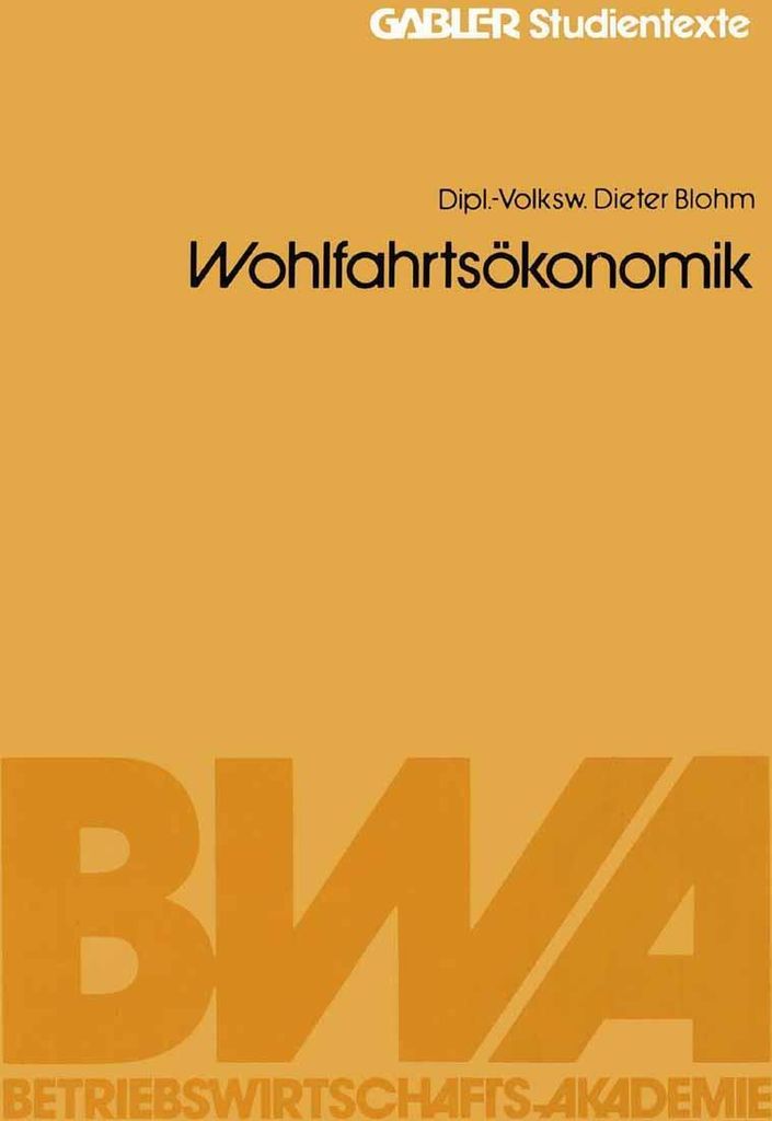 Wohlfahrtsökonomik