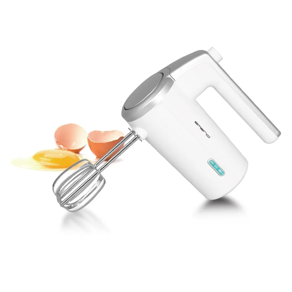 Emerio HM-126681 Batteur à main sans fil blanc avec 3 vitesses et marche arrière